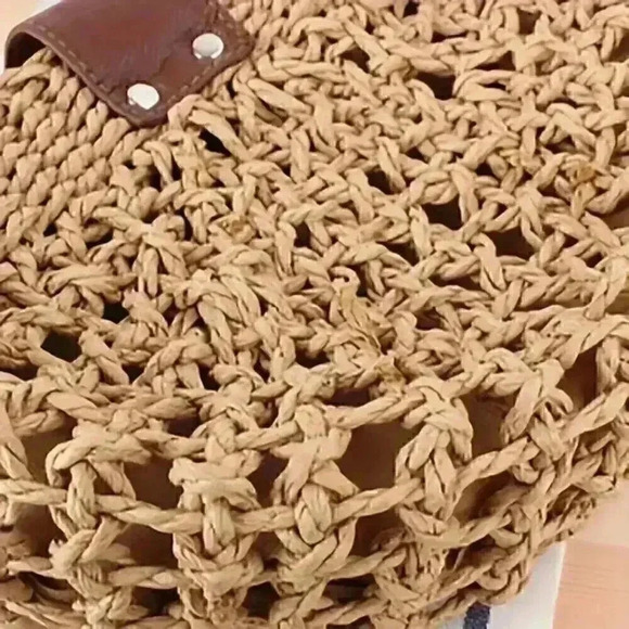 Woven Crossbody Bag, Boho Style Mini Saddle Bag, Retro Buckle - Picture 3 of 7